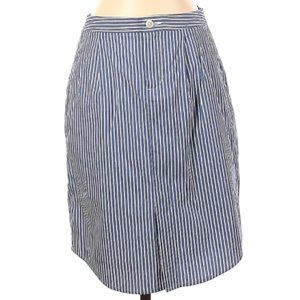 NWT Banana Republic Women's Blue & White Striped A-Line Skirt Size 6